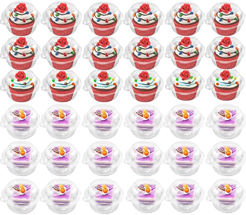 100 Piezas Cajas Individuales para Cupcakes, Cajas para Cupcakes y Magdalenas Caja de Soporte para Cupcakes para Magdalenas, Muffins, Frutas, Familia, Fiestas, Bodas, Pastelerías