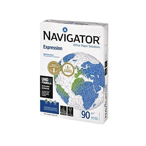 Papel fotocopiadora navigator din a3 90 gramos papel multiuso ink-jet y laserpaquete de 500 hojas