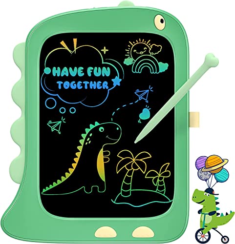 TEKFUN Tablet de Escritura LCD 8,5 Pulgadas, Tablero de Dibujo Pizarra Magnetica Infantils, Dinosaurio Juguetes Regalo Niña Niño de 2 3 4 5 6 Años Niños (Verde)