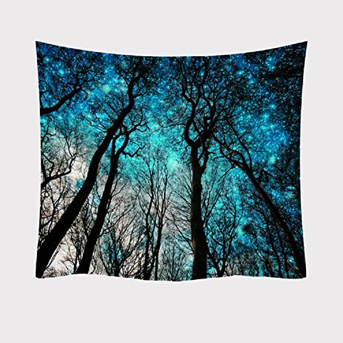 Cecailin® Tapiz para colgar en la pared, tapiz y tela. Tema Luz del bosque. 130 x 150 cm. Alfombras de pared hippie psicodélicas de diseño estético en el dormitorio, que también sirve como alfombra