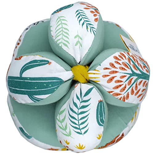 Pelota Textura Bebes - Material Montessori Bebe - Juguetes de Motricidad Fina - Pelota Sensorial - Juguetes bebes 6-12 meses - Peluche (Cactus/mint))