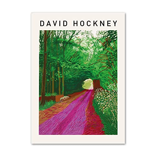 GFMODE Pósteres de David Hockney, lienzo de David Hockney, arte de pared, la llegada de la primavera, pintura de David Hockney, impresiones para decoración del hogar, imagen 50x70cmx1 sin marco