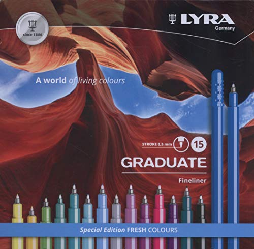Lyra Graduate Fresh Rotuladores estuche Metal 15 Unidades
