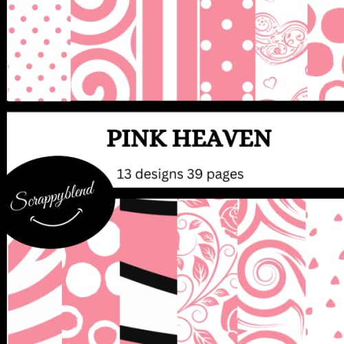 Baby Pink Scrapbook: double-sided pink inspired scrapbook patterned paper inspired for crafts, collage, junk journaling, and more