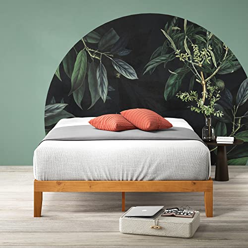 Zinus 30 cm Alexia Bastidor de Cama con Plataforma de Madera, Base de Madera Maciza, Somier de Listones de Madera, Montaje Sencillo, Espacio de Almacenamiento Bajo la Cama, 135 x 190 cm, Pino Rústico