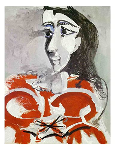 Busto de mujer de Picasso Pintura Modernista Cubista Cuadros Decoracion Salon, Lienzos Cuadros Decoracion Dormitorios Hogar Decoración de Pared Cuadro y láminas(35x45cm 14