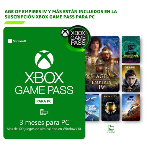 Xbox Game Pass for PC | 3 Month | Age of Empires IV se incluye con la suscripción | Windows 10 - Código de descarga