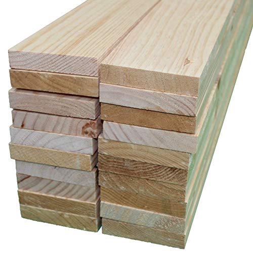 Pack 20 Listones de madera de pino, grosor de 2.2 cm y 9 de ancho. Largo de 40 cm. Tabla de madera de pino cepillado