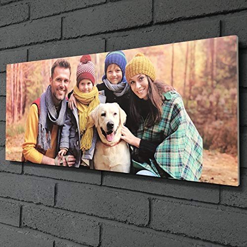 Wood Expression Cuadro de Madera panorámico Personalizado con Tus Fotos para una decoración única para tu casa. Formato en Varios tamaños para diseñar Online. (90x35 cm.)