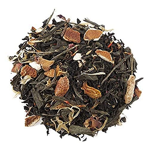 Aromas de Té - Té Negro Perla del Desierto - Fresco y Sabroso - Con Té Negro (55%), Té Verde (30%), Cáscara de Naranja, Pétalos de Rosa, Céndula y Alazor - 100 gr