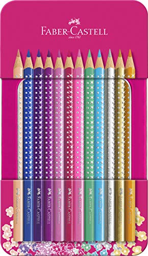 Faber-Castell - Sparkle colour pencil,12 pc in tin box (201737)