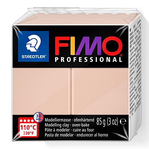 STAEDTLER 8004-432 FIMO Professional - Arcilla polimérica para modelar de secado al horno, color rosa semi-opaco (pastilla 85 g.)