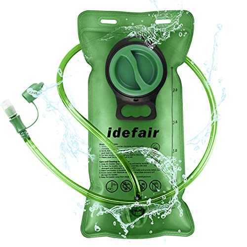 Idefair Bolsa de Vejiga de Hidratación, Depósito de Agua 2L Bolsa de Vejiga de Almacenamiento de Agua Sin BPA Reemplazo del Paquete de Hidratación para Acampar Senderismo Ciclismo Correr