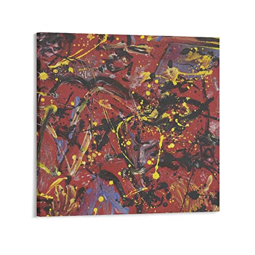 Póster decorativo de Jackson Pollock para pintor y obra de arte de pintor, arte de pared, diseño moderno y moderno, 24 x 24 pulgadas (60 x 60 cm)