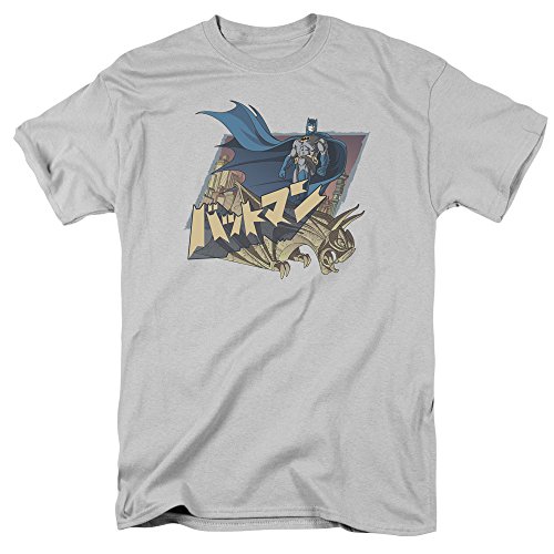 Camiseta cl sica de Batman para hombre, dise o de caballero japon s, talla XXL, color plateado