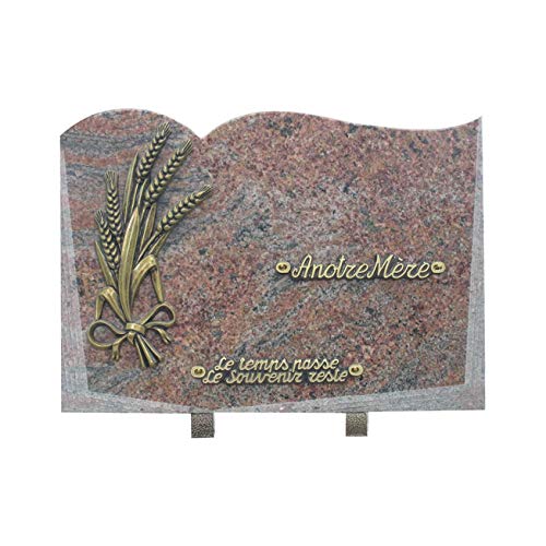 Marbrerie Funelior Libro de trigo – Placa de granito – Granito – Rosa Dalva | Brasil – 35 cm