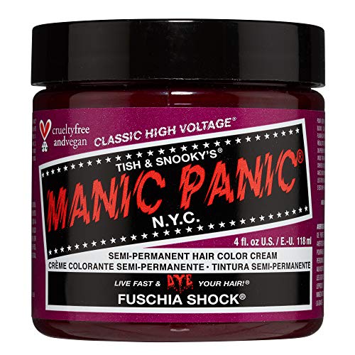 Manic Panic Fuschia Shock Classic Creme, Vegan, Cruelty Free, Pink Semi Permanent Hair Dye 118ml