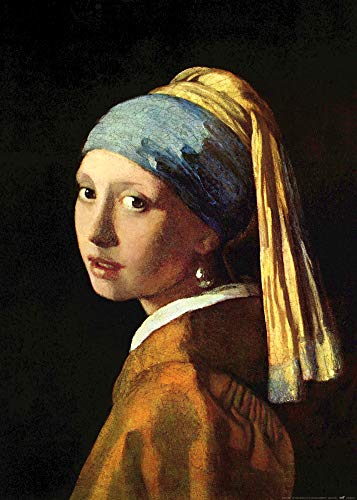1art1 Johannes Vermeer Póster La Joven De La Perla, 1665 Póster Impresión Artística 70x50 cm