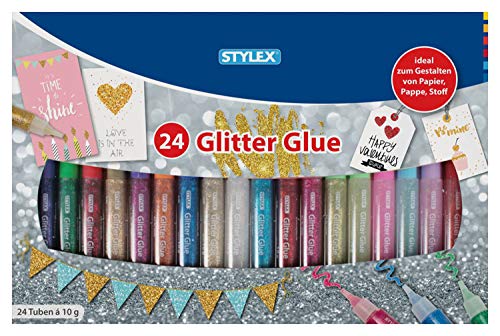 Stylex 10 G pegamento con purpurina para (24 piezas) , Modelos/colores Surtidos, 1 Unidad