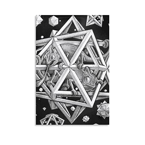 MC Escher Pinturas Carteles Obras de arte Póster Impresión de cuadros Póster Arte de pared Pintura Lienzo Decoración para el hogar 12 x 18 pulgadas (30 x 45 cm)