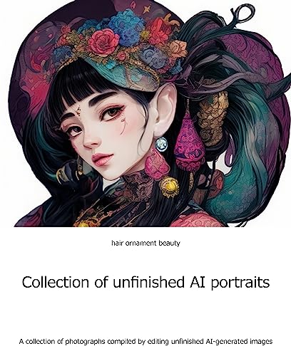 hair ornament beauty: Collection of unfinished AI portraits (English Edition)