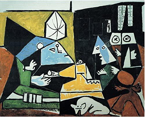 Pablo Picasso Las Meninas group without Velazquez 1957 D15683 A0 Poster on Photo Paper - Glossy Thick (47/33 inch)(119/84 cm) - - BLAIRPoster - Film Movie Posters Wall Decor Art Actress Actor Anime