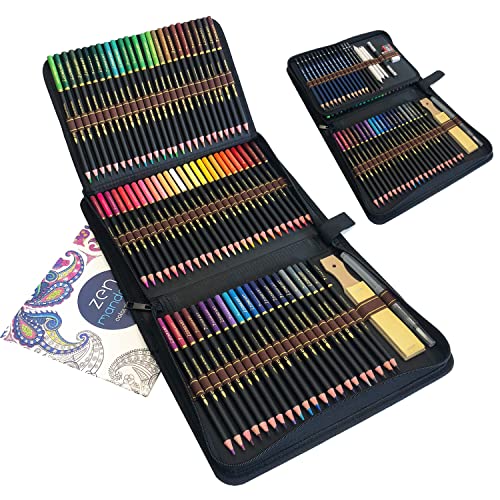 Lapices Colores Profesionales de Dibujo, Juego de 96 Lapices Acuarelables, Lapiz Dibujos con Lapices de Carboncillo Para Adultos y artistas Dibujar, Esbozar, Sombrear y Colorear
