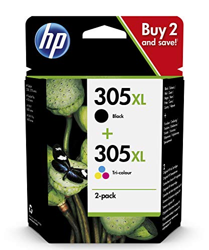 HP 305XL 6ZA94AE Cartucho de Tinta de Alta Capacidad Original, compatible con impresoras de inyección de Tinta HP DeskJet Series 2700, 4100, Envy Series 6020, 6030, 6400 y 6430, negro y tricolor