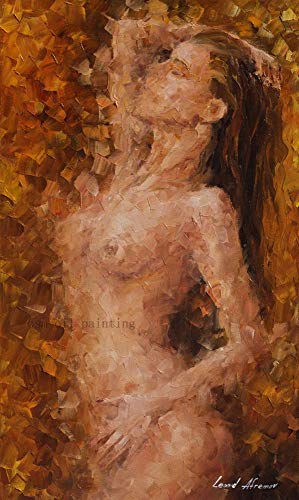 FENGJIAREN Pinturas Al Óleo Pintadas A Mano Cuadros Pintados A Mano De Una Mujer Desnuda Moderna Pintura Al Óleo Pintada A Mano Retrato De Niña Desnuda, 50 × 75 Cm