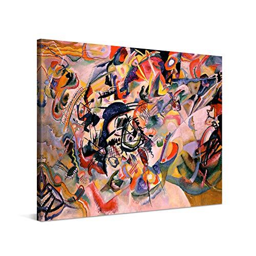 PICANOVA – Wassily Kandinsky – Composition VII 100x75cm – Cuadro sobre Lienzo – Impresión En Lienzo Montado sobre Marco De Madera (2cm) – Disponible En Varios Tamaños – Colección Arte Clásico