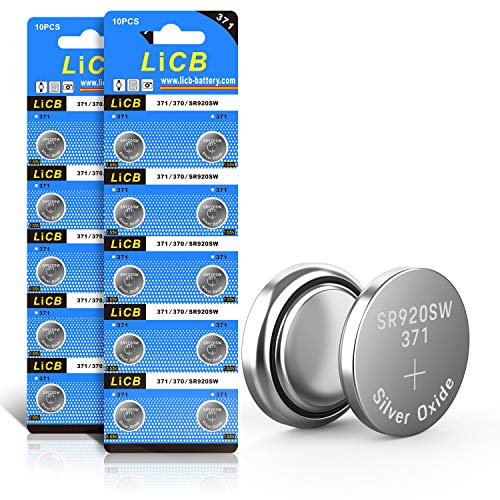 LiCB 20 pilas SR920SW para reloj, 371 V371 AG6 LR920 SR 920SW pilas de botón de 1,5 V