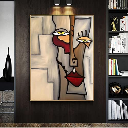 ANFOE Pinturas de arte clásico de Picasso Impresión en lienzo Pósteres e impresiones de arte Cuadros de arte de pared famosos abstractos para sala de estar 50x70cm sin marco