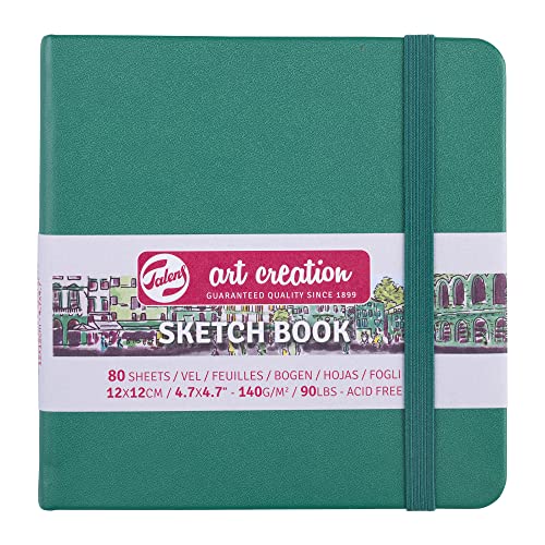 Talens Art Creation Cuaderno de bocetos 80 hojas, 12 cm x 12 cm, verde bosque