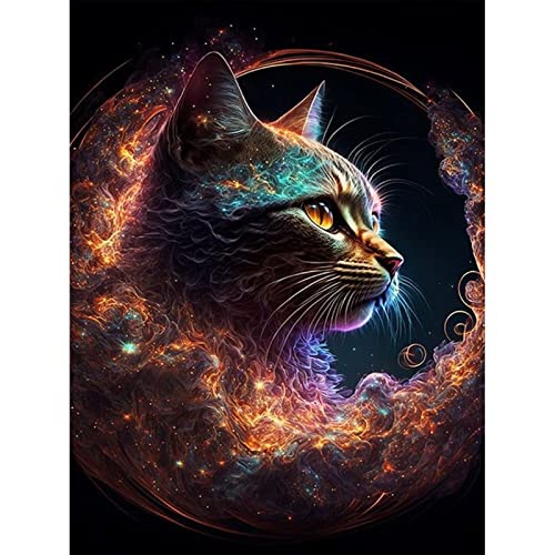 DAERLE DIY 5D Diamond Painting Kits Gatos, de perforación cuadrados completos Rhinestone Picture Art Craft, para la decoración de la pared del hogar 30x40 cm