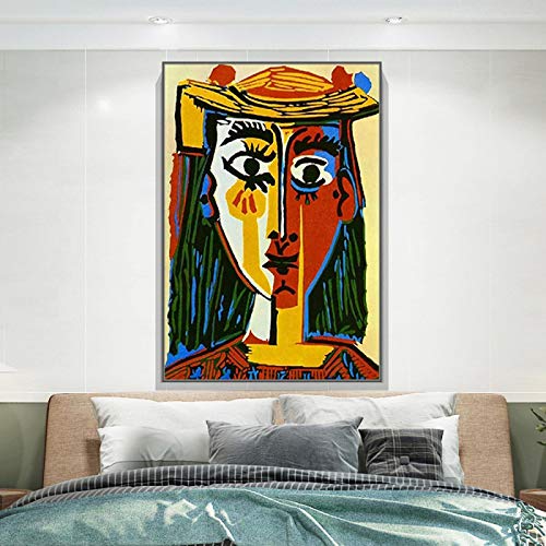 LINKGIN Home Arte Moderno Pinturas Famosas Picasso Figura Clásica Cubismo Arte de pared para Escalera Sala Decoraciones interiores 120x80cm sin marco