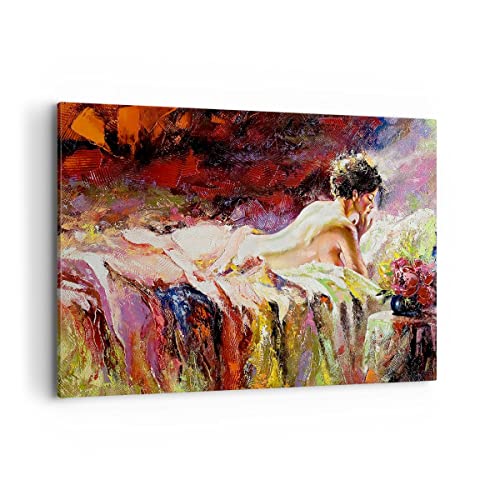 ARTTOR Cuadros sobre lienzo Mujer Cuerpo Arte Cuadro Impresionismo 120x80cm Lienzos decorativos Cuadros decoracion Cuadro salon Cuadros modernos Cuadros decorativos Wall art decorativo AA120x80-3534