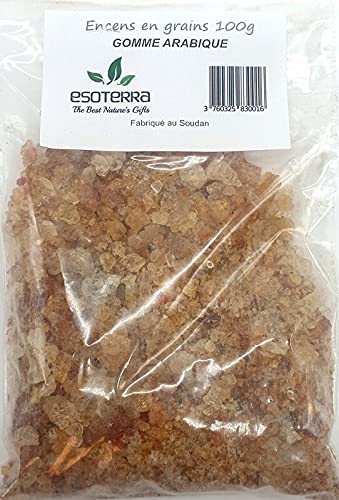 Esoterra - Resina natural Incienso de Granos 100 g - Goma árabe