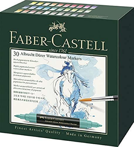 Faber-Castell - 160330 - Estuche 30 marcadores acuarelabless A. Dürer. Color Surtidos