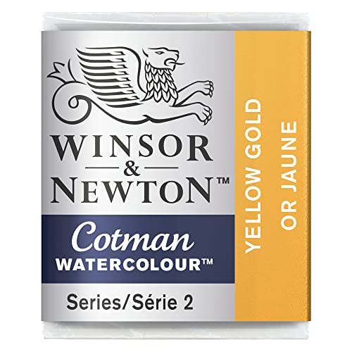 Winsor & Newton acuarela Cotman Metallics - medio godet color oro amarillo , acuarela metálica, acuarela metálica