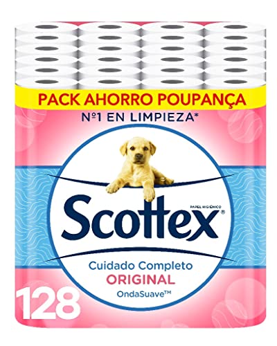 Scottex Original Papel Higiénico – 128 rollos
