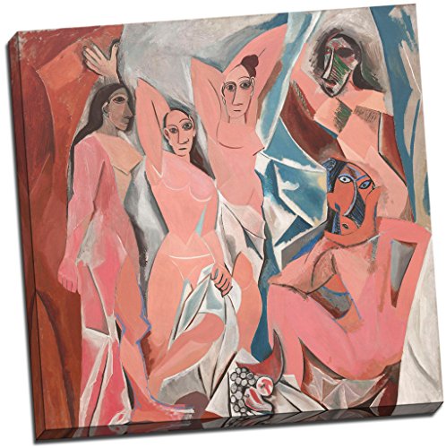 Cuadro de impresión sobre lienzo de Pablo Picasso Les Demoiselles d'Avignon (20 x 50 cm)