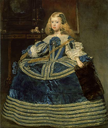 Diego Velazquez Giclee Papel de Arte impresión Obras de Arte Pinturas Reproducción de Carteles(Infanta Margarita Teresa en un Vestido Azul)