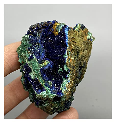 XIALITR azurita 147g Natural Hermoso Azurita y Malachite Simbiótico Méter Méter Specal Piedras y Cristales Cristal Cristal