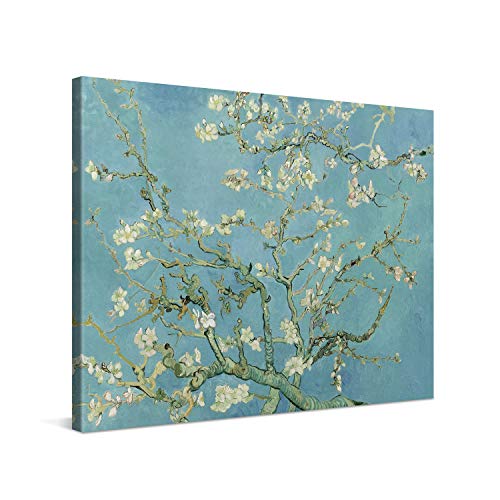 PICANOVA – Vincent Van Gogh Almond Blossom 80x60cm – Cuadro sobre Lienzo – Impresión En Lienzo Montado sobre Marco De Madera (2cm) – Disponible En Varios Tamaños