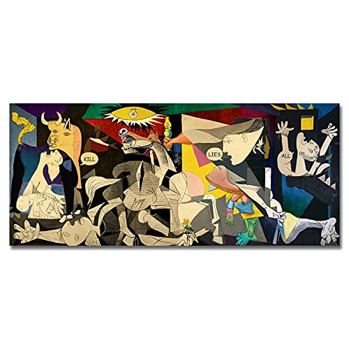 HONGC Pintura de pared Impresión de arte sobre lienzo Arte Reproducciones de obras de arte famosas de Picasso Imágenes de arte de pared para decoración del hogar 70x140cm (28x55inch) Sin marco