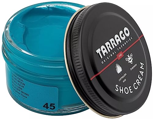 Tarrago |Shoe Cream 50 ml | Crema para Zapatos, Bolsos y Accesorios de Cuero y Cuero Sintético (Luna Azul 45)
