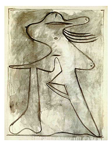 Figura de Picasso Pintura Modernista Cubista Cuadros Decoracion Salon, Lienzos Cuadros Decoracion Dormitorios Hogar Decoración de Pared Cuadro y láminas(30x39cm 12
