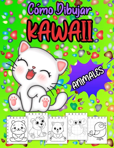 Como Dibujar Kawaii Animales: Como dibujar animales | Libro como dibujar kawaii | Aprender a dibujar animales | Laminas para aprender a dibujar | ... con plantillas | Aprender a dibujar a lapiz