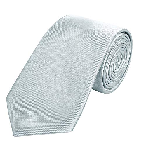 DonDon hombres corbata 7 cm business professional classica hecho a mano gris para la oficina o eventos festivos