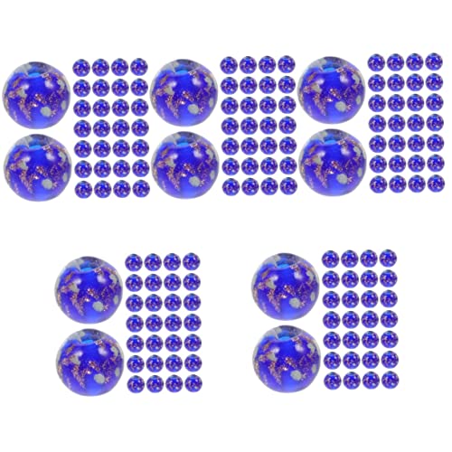 Artibetter 500 Piezas Pulsera Luminosa Murano Brillo Azul Agujero Suministros Pulseras Brillo En Dijes Bultos Gran Arte DIY Artesanía Oscuro Mm Colores Proyectos Redondos Fabricación De